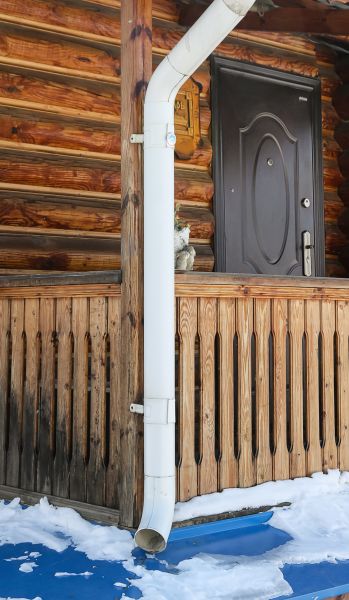 Porch Downspout Installation in Lincoln